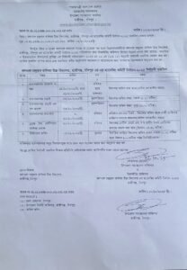 কমিটি নির্বাচন তফসিল